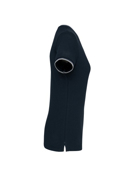 KARIBAN T-shirt maille piquée col V femme /api/colors/9971a72c-6555-4fb1-b67c-e46bd9cd1ba5 personnalisable