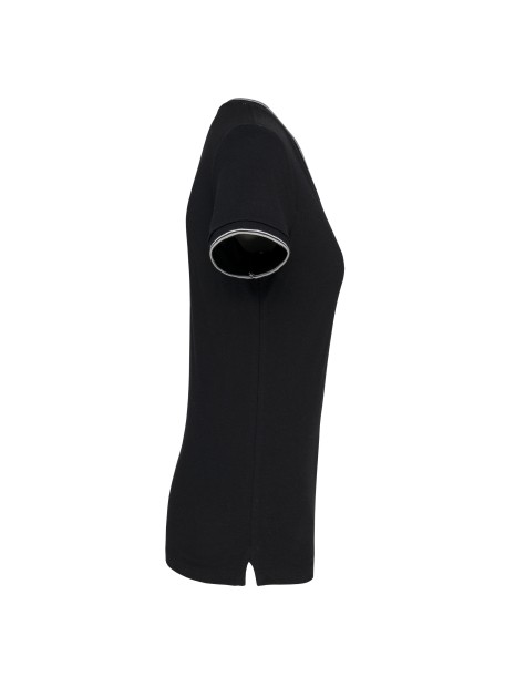 KARIBAN T-shirt maille piquée col V femme /api/colors/02f47dd6-c9d0-4f38-b05a-6c26fdb9e081 personnalisable