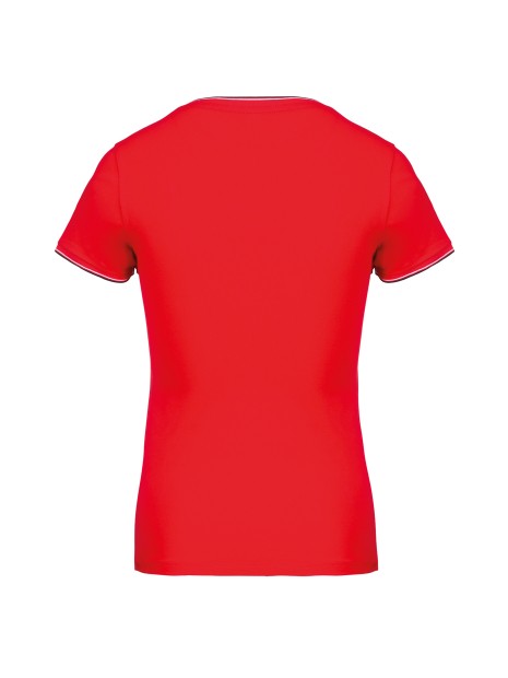 KARIBAN T-shirt maille piquée col V femme /api/colors/35704463-209e-4232-97dd-d24baf4cdb4d personnalisable