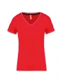 KARIBAN T-shirt maille piquée col V femme /api/colors/35704463-209e-4232-97dd-d24baf4cdb4d personnalisable