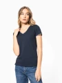 T-Shirts à personnaliser KARIBAN T-shirt maille piquée col V femme 