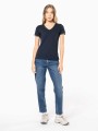 T-Shirts à personnaliser KARIBAN T-shirt maille piquée col V femme 