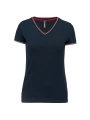 KARIBAN T-shirt maille piquée col V femme /api/colors/76f8dd6d-7b6e-4e39-84bd-97f35fdd8e54 personnalisable