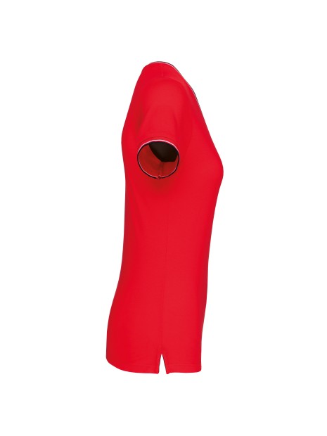 KARIBAN T-shirt maille piquée col V femme /api/colors/35704463-209e-4232-97dd-d24baf4cdb4d personnalisable