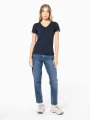 T-Shirts à personnaliser KARIBAN T-shirt maille piquée col V femme 