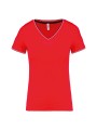 KARIBAN T-shirt maille piquée col V femme /api/colors/35704463-209e-4232-97dd-d24baf4cdb4d personnalisable