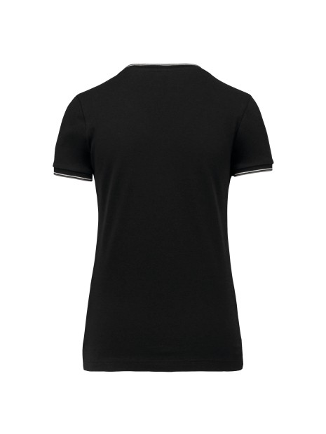 KARIBAN T-shirt maille piquée col V femme /api/colors/02f47dd6-c9d0-4f38-b05a-6c26fdb9e081 personnalisable