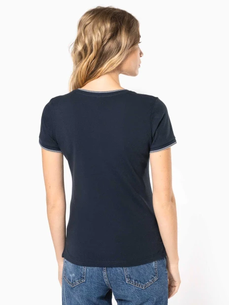 T-Shirts à personnaliser KARIBAN T-shirt maille piquée col V femme 