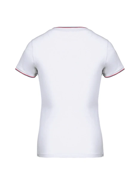 KARIBAN T-shirt maille piquée col V femme /api/colors/6d0adb01-8dd7-4172-baef-6a4e089565a0 personnalisable