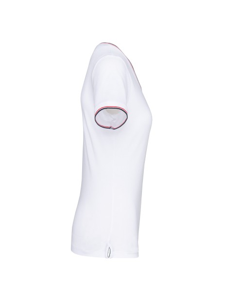 KARIBAN T-shirt maille piquée col V femme /api/colors/6d0adb01-8dd7-4172-baef-6a4e089565a0 personnalisable