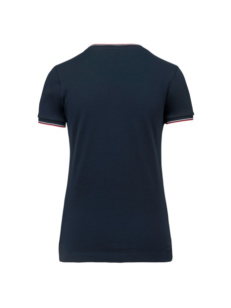 KARIBAN T-shirt maille piquée col V femme /api/colors/76f8dd6d-7b6e-4e39-84bd-97f35fdd8e54 personnalisable