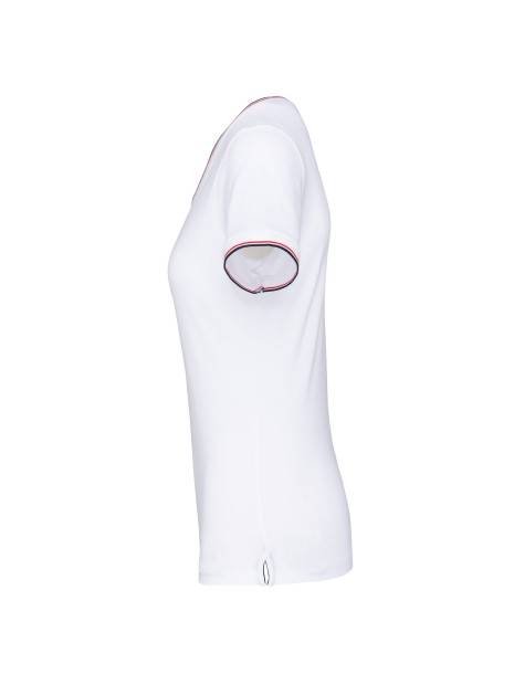 KARIBAN T-shirt maille piquée col V femme /api/colors/6d0adb01-8dd7-4172-baef-6a4e089565a0 personnalisable