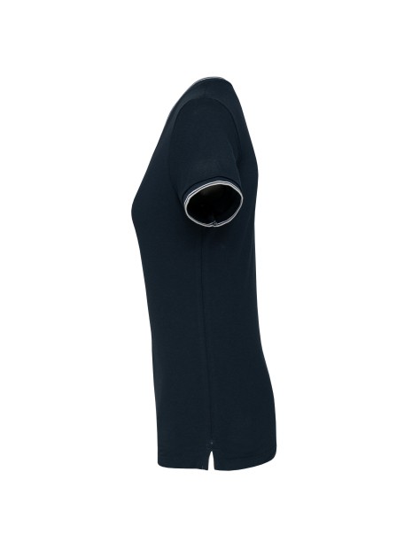 KARIBAN T-shirt maille piquée col V femme /api/colors/9971a72c-6555-4fb1-b67c-e46bd9cd1ba5 personnalisable