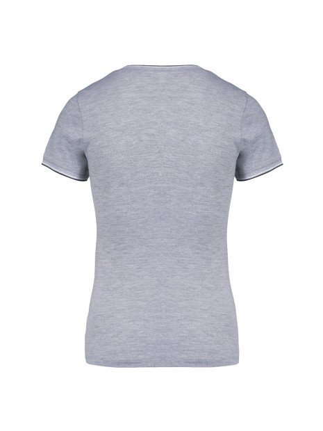 KARIBAN T-shirt maille piquée col V femme /api/colors/756a62c7-5ccb-4412-bddf-a29bbe090ad7 personnalisable