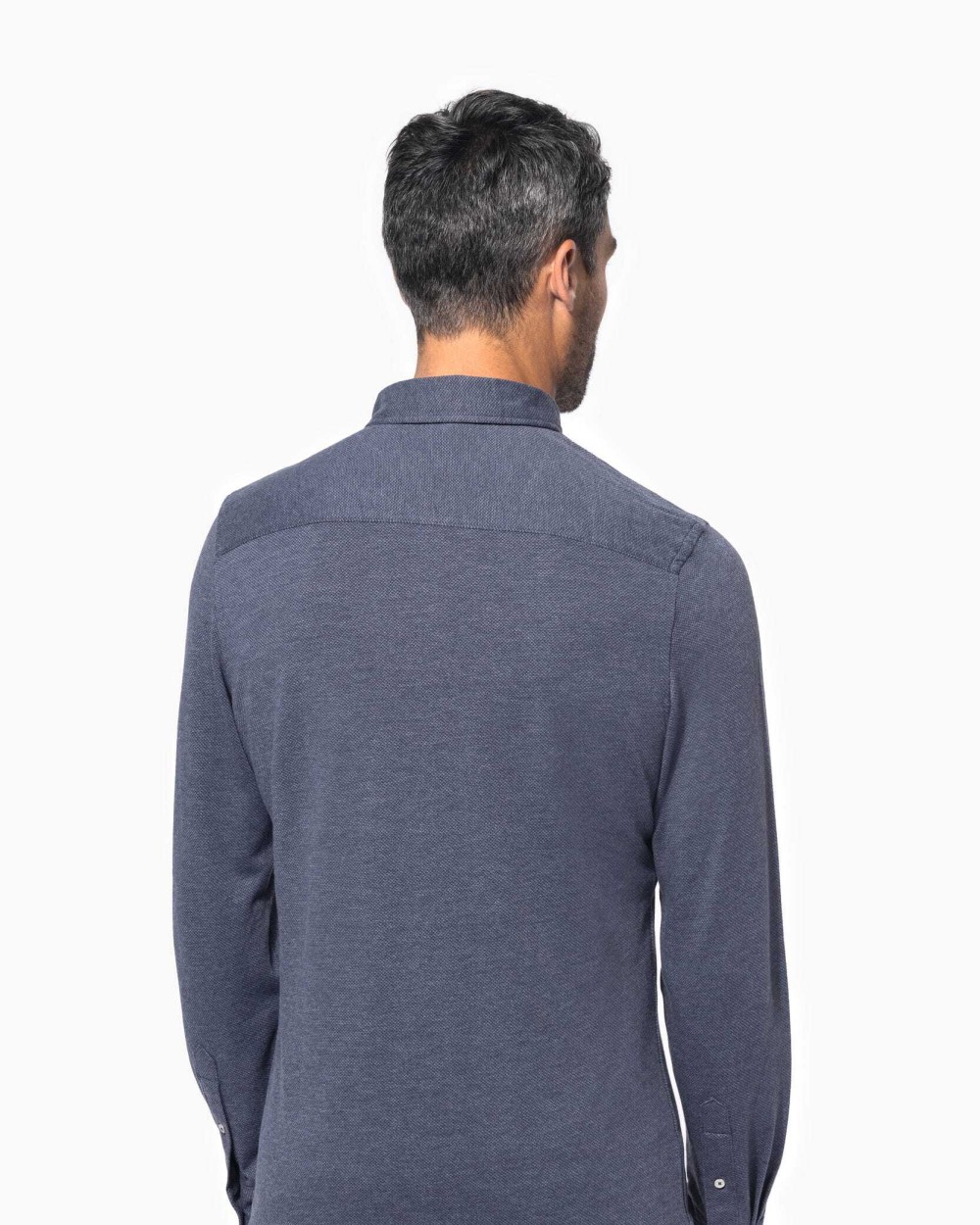 KARIBAN Langarm-Jacquardhemd Hemden personalisierbar