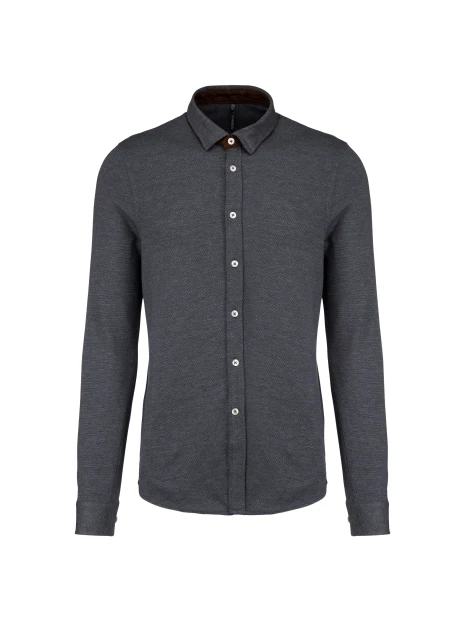 KARIBAN Chemise jacquard manches longues /api/colors/4357bf44-fc20-4cfe-8f10-75be7567b868 personnalisable