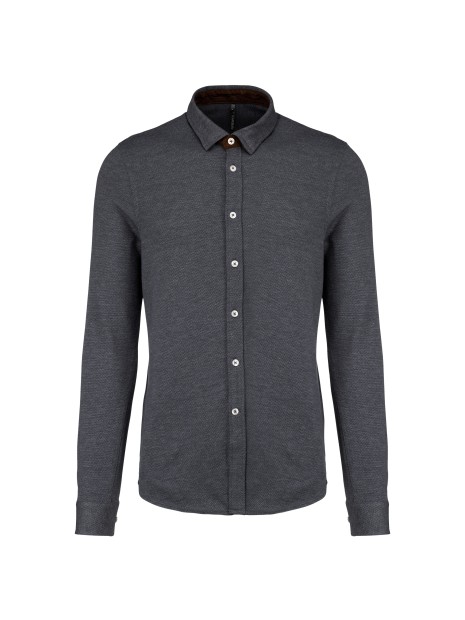 KARIBAN Chemise jacquard manches longues /api/colors/4357bf44-fc20-4cfe-8f10-75be7567b868 personnalisable