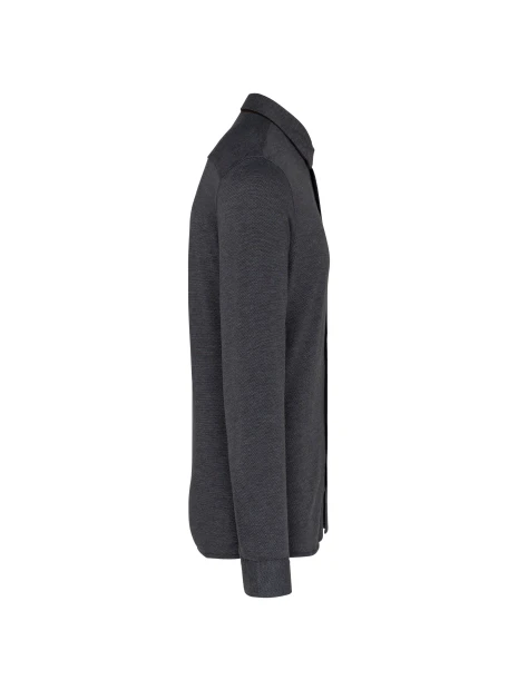 KARIBAN Chemise jacquard manches longues /api/colors/4357bf44-fc20-4cfe-8f10-75be7567b868 personnalisable