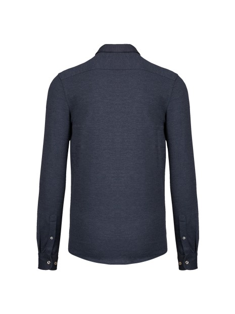 KARIBAN Chemise jacquard manches longues /api/colors/fa4268e0-d835-4209-8473-97a49d5c4c48 personnalisable