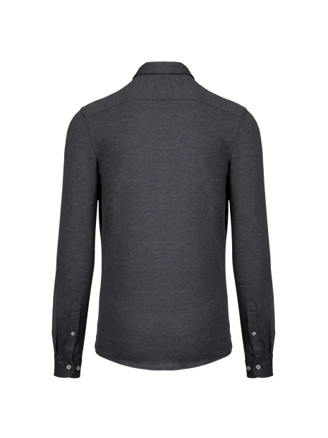KARIBAN Chemise jacquard manches longues /api/colors/4357bf44-fc20-4cfe-8f10-75be7567b868 personnalisable