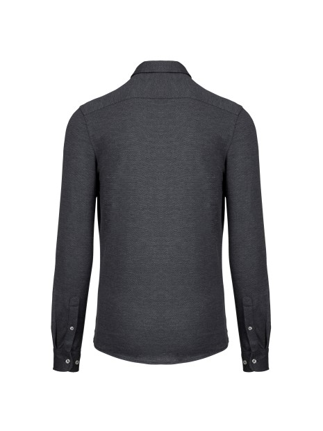 KARIBAN Chemise jacquard manches longues /api/colors/4357bf44-fc20-4cfe-8f10-75be7567b868 personnalisable