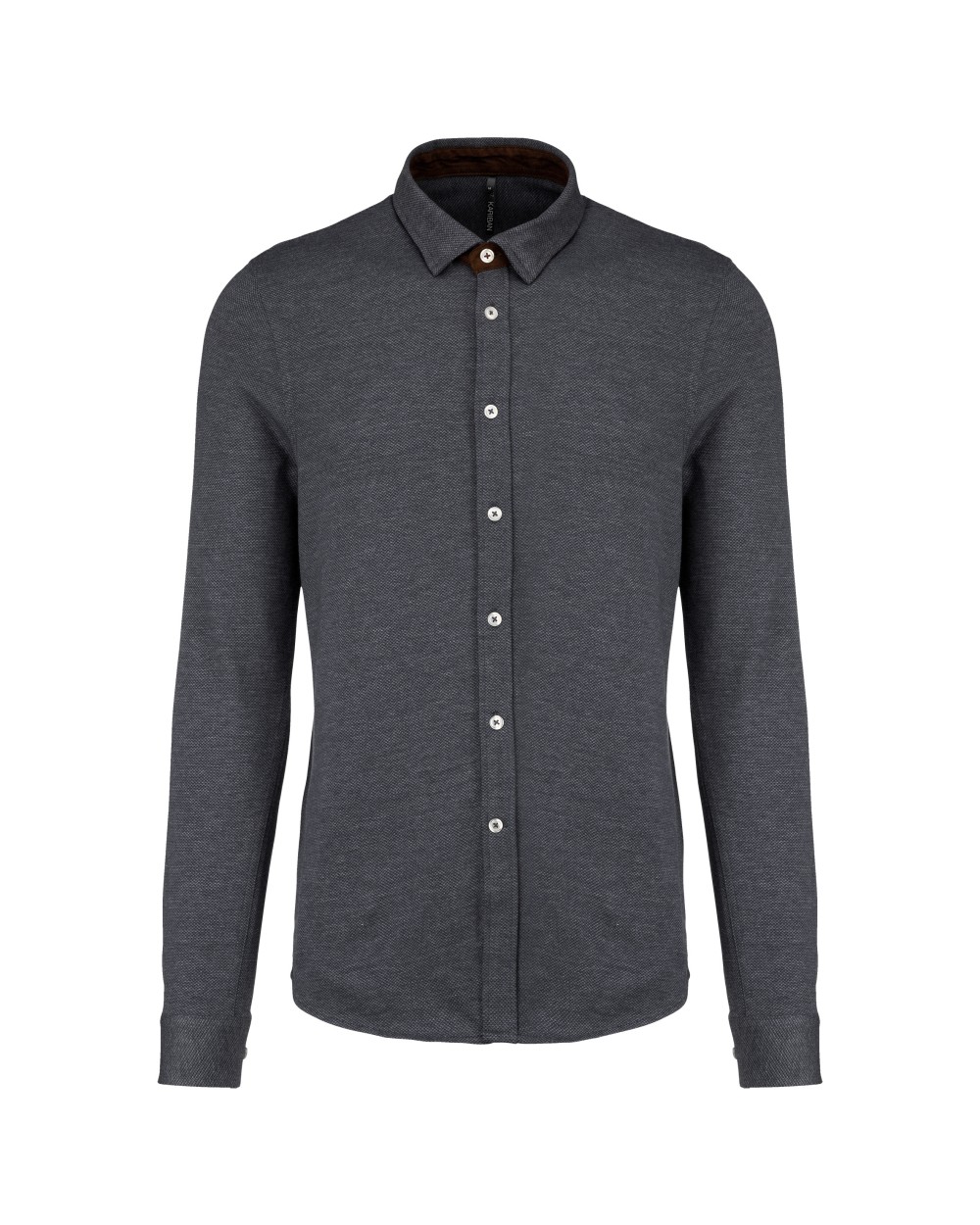 Hemden KARIBAN Jacquard overhemd  lange mouwen voor bedrukking &amp; borduring