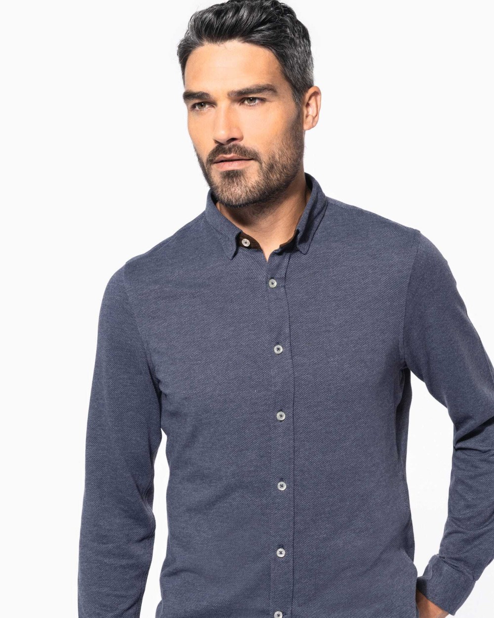 Chemises personnalisable KARIBAN Chemise jacquard manches longues