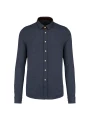 KARIBAN Chemise jacquard manches longues /api/colors/fa4268e0-d835-4209-8473-97a49d5c4c48 personnalisable