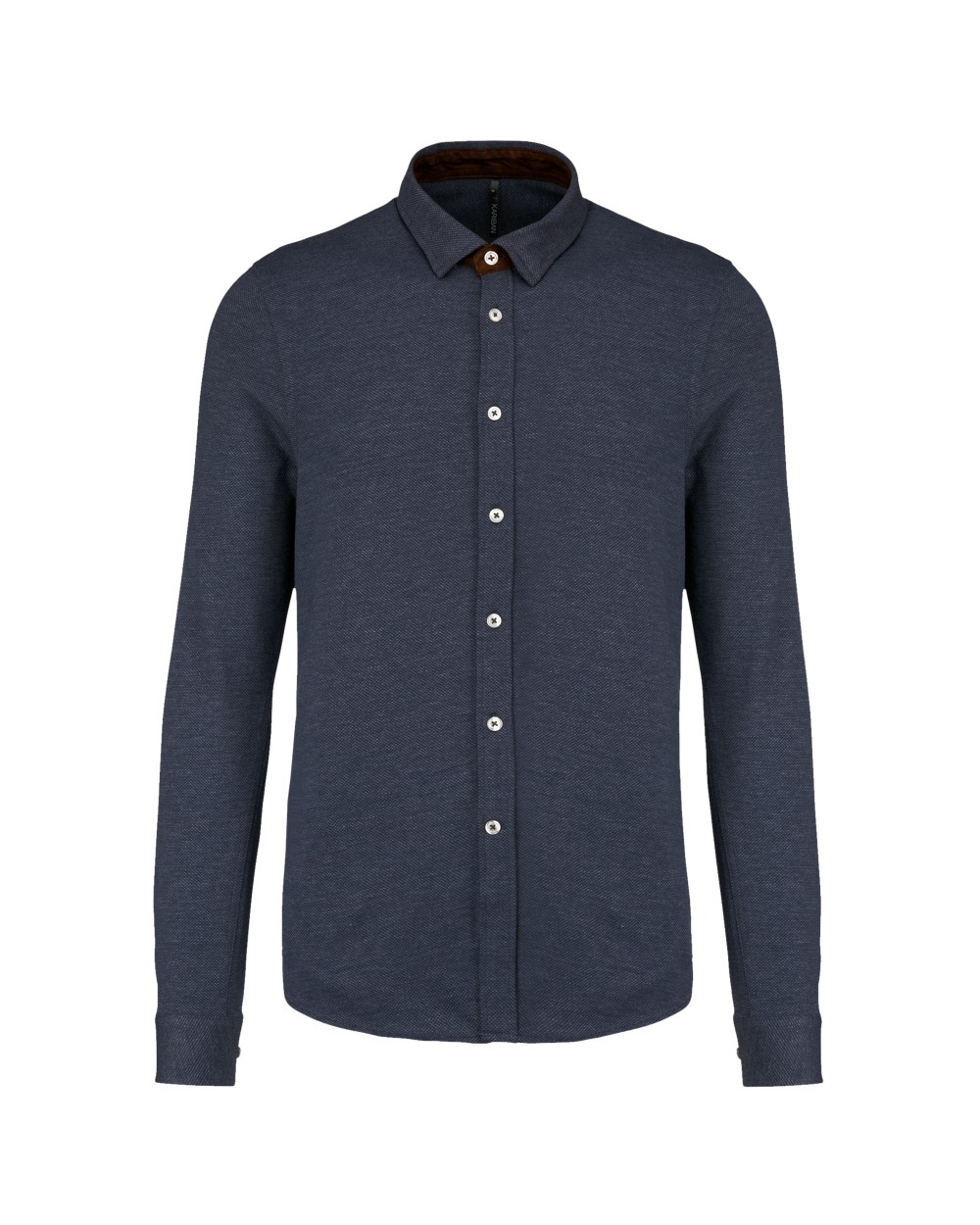 Hemden KARIBAN Jacquard overhemd  lange mouwen voor bedrukking &amp; borduring