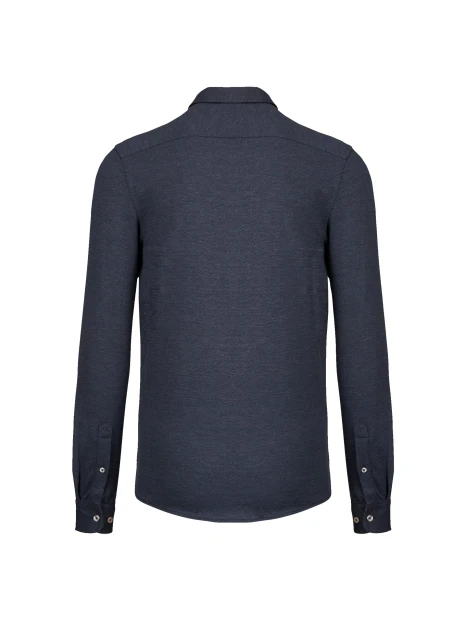 KARIBAN Chemise jacquard manches longues /api/colors/fa4268e0-d835-4209-8473-97a49d5c4c48 personnalisable