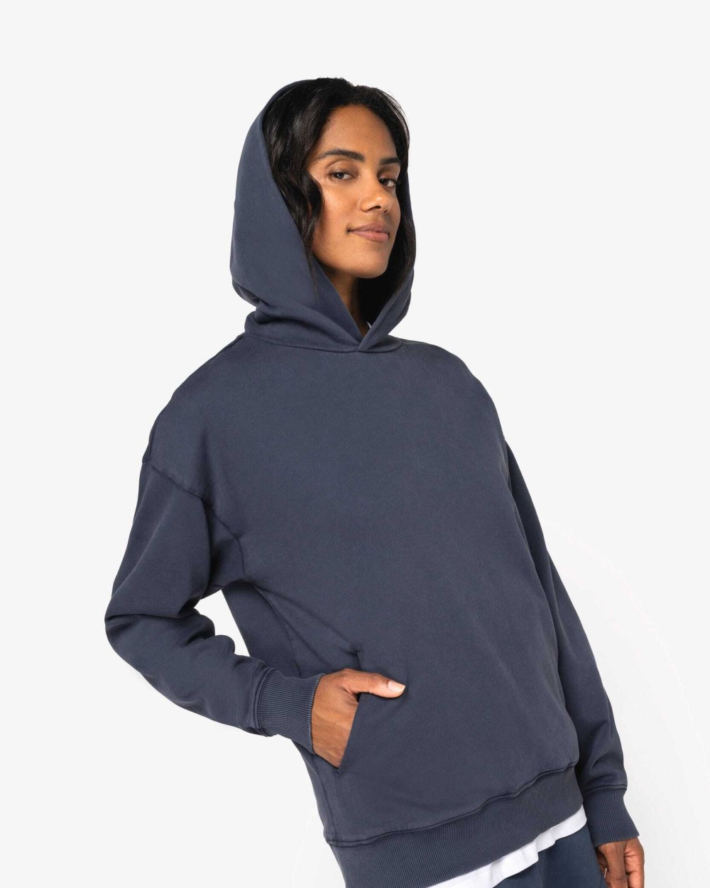 NATIVE SPIRIT Ausgewaschenes umweltfreundliches Oversize Unisex-Kapuzensweatshirt Sweatshirts personalisierbar