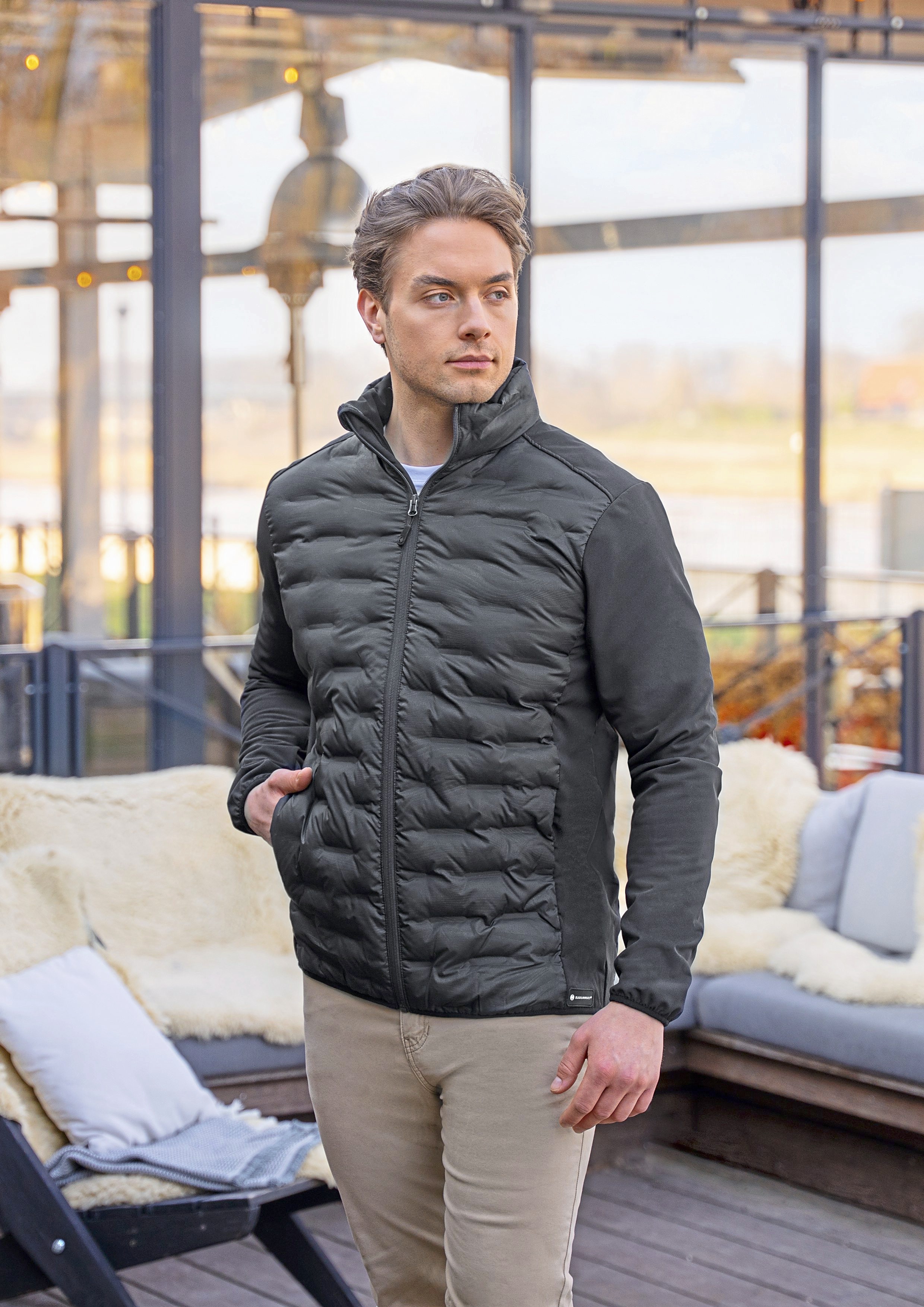 KARLOWSKY Men´s Fleece Hybrid Jacket Polar Fleeces personalisierbar