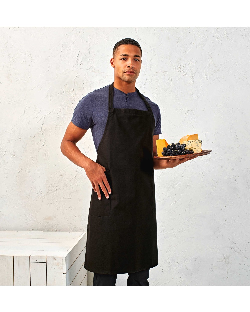 Schorten PREMIER Gerecycled en biologisch schort met bovenstuk voor bedrukking &amp; borduring