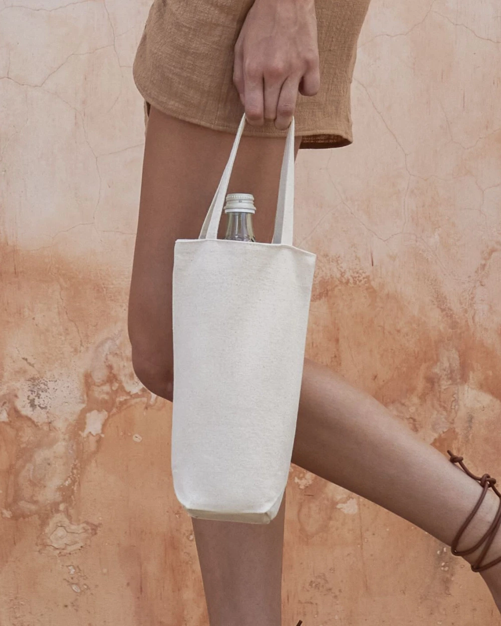 Tassen & Zakken WESTFORDMILL FAIRTRADE COTTON BOTTLE BAG voor bedrukking &amp; borduring