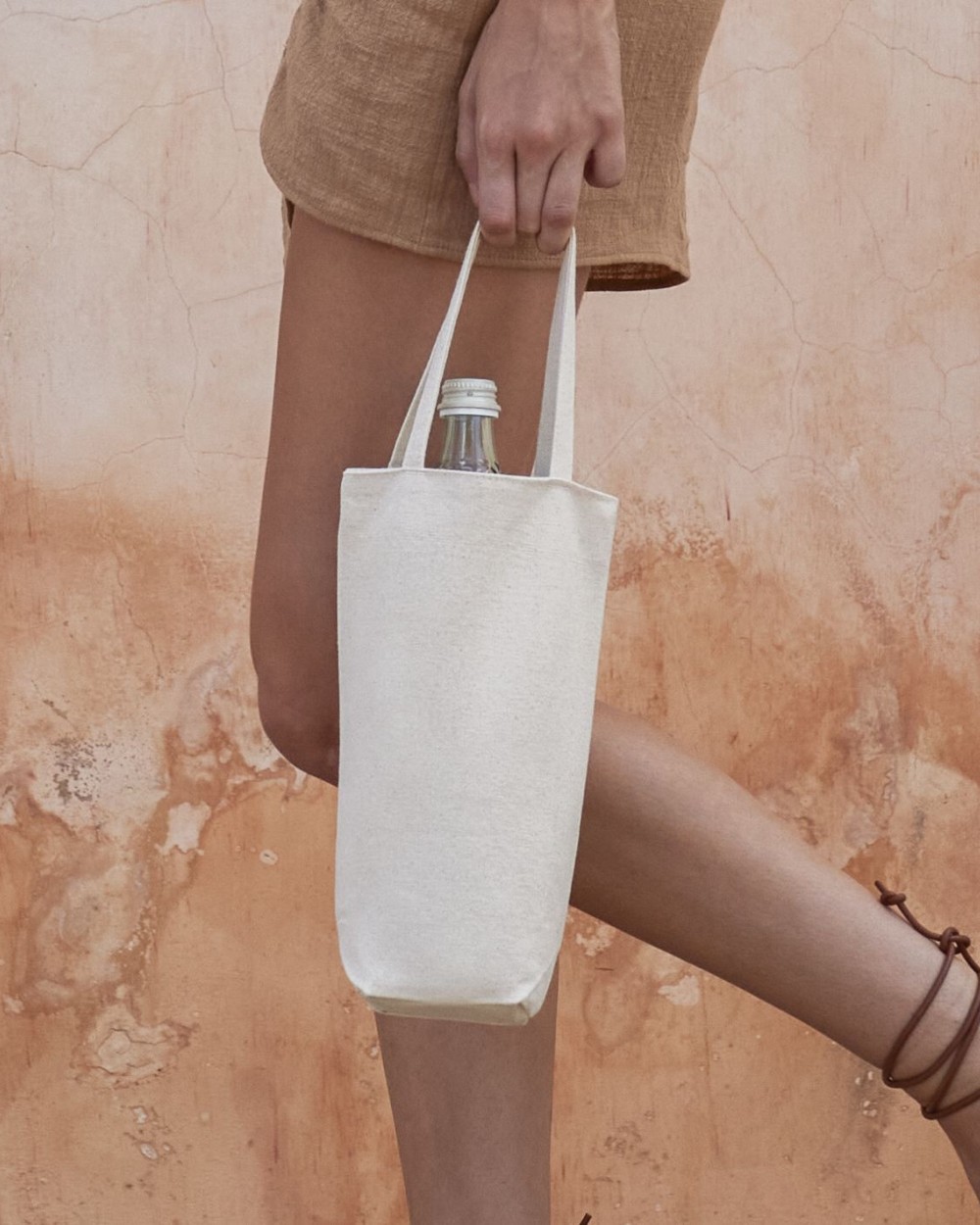 Tassen & Zakken WESTFORDMILL FAIRTRADE COTTON BOTTLE BAG voor bedrukking &amp; borduring