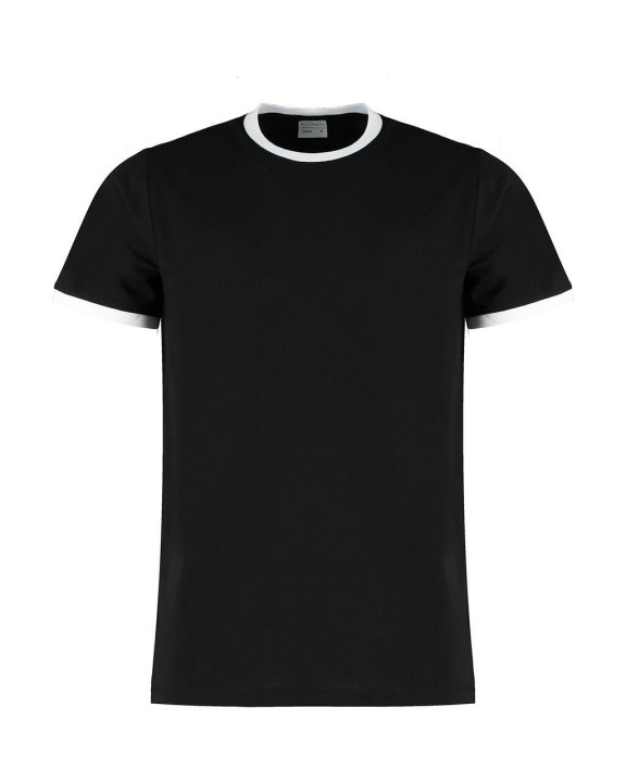 T-shirts KUSTOM KIT Fashion Fit Ringer Tee voor bedrukking &amp; borduring