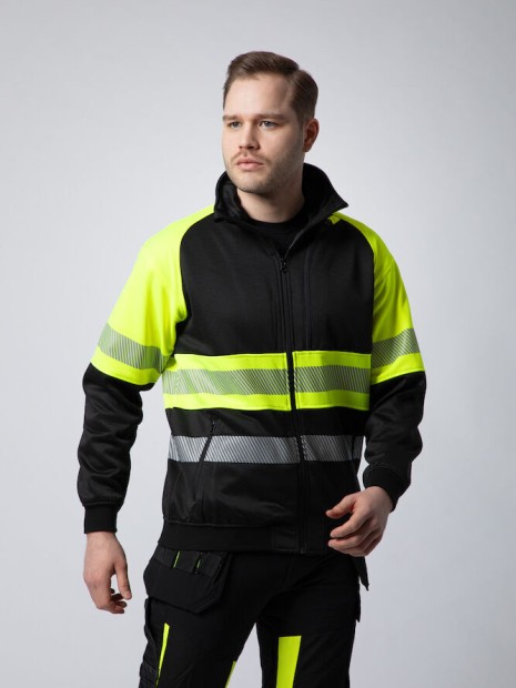 Sweat-shirts à personnaliser PROJOB 6120 SWEATSHIRT FULL ZIP - EN ISO 20471 CLASSE 1 