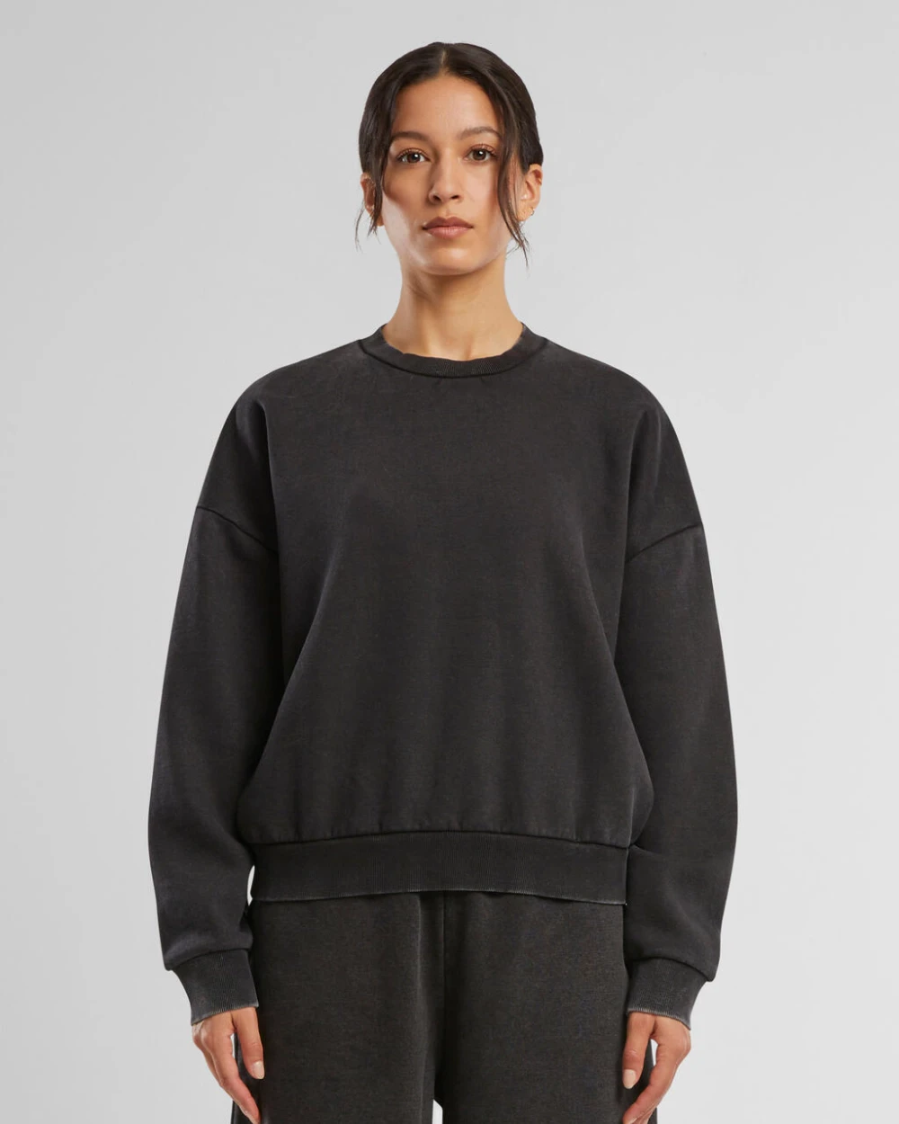 Sweaters & hoodies BUILD YOUR BRAND Ladies Vintage Heavy Crewneck voor bedrukking &amp; borduring
