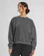 Sweaters & hoodies BUILD YOUR BRAND Ladies Vintage Heavy Crewneck voor bedrukking &amp; borduring