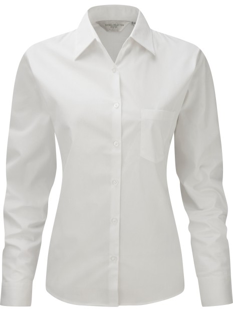 RUSSELL Chemise femme popeline pur coton manches longues /api/colors/7a92cd2d-10d2-40b4-928b-296bb7487506 personnalisable