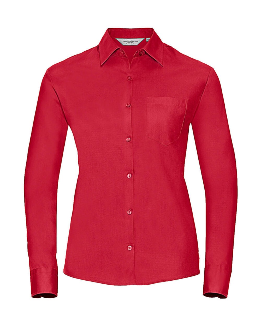 RUSSELL Ladies' Ls Pure Cotton Easy Care Poplin Shirt Hemden personalisierbar
