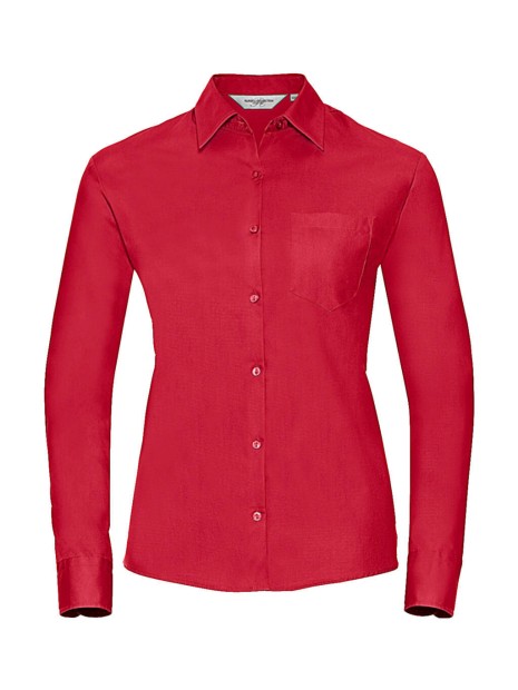 RUSSELL Chemise femme popeline pur coton manches longues /api/colors/f7def30f-cf00-4a4e-8048-9f030f6d3017 personnalisable
