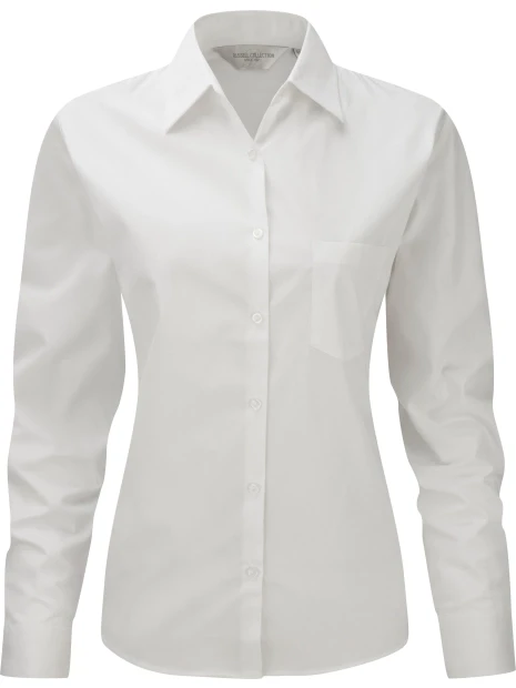 RUSSELL Chemise femme popeline pur coton manches longues /api/colors/7a92cd2d-10d2-40b4-928b-296bb7487506 personnalisable