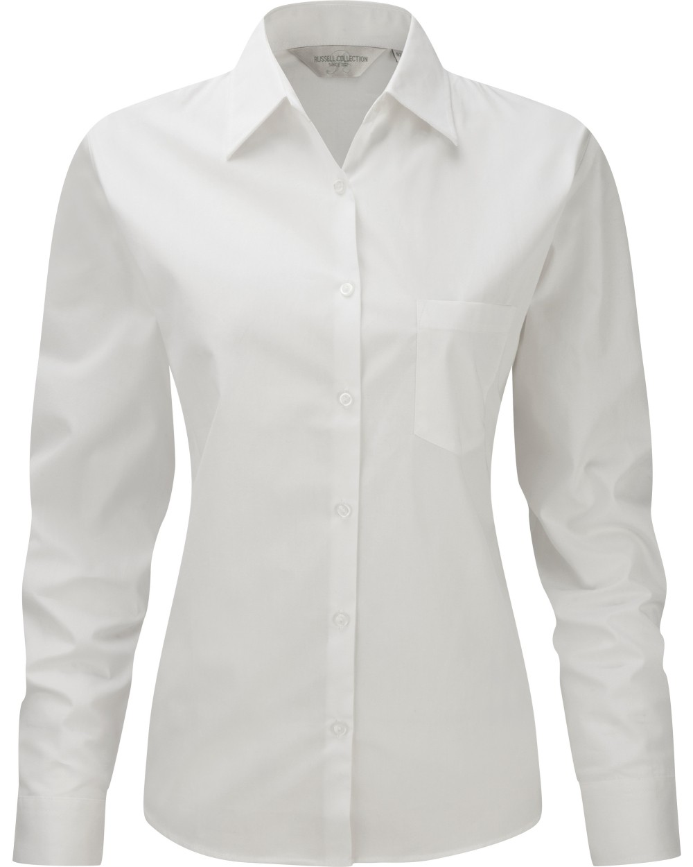 Hemden RUSSELL Ladies' Ls Pure Cotton Easy Care Poplin Shirt voor bedrukking &amp; borduring