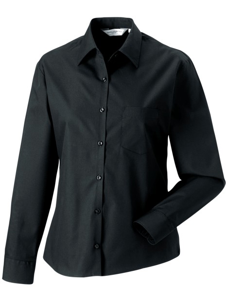 RUSSELL Chemise femme popeline pur coton manches longues /api/colors/b9fdad4a-5e94-45cb-8c03-c08b349b28c3 personnalisable