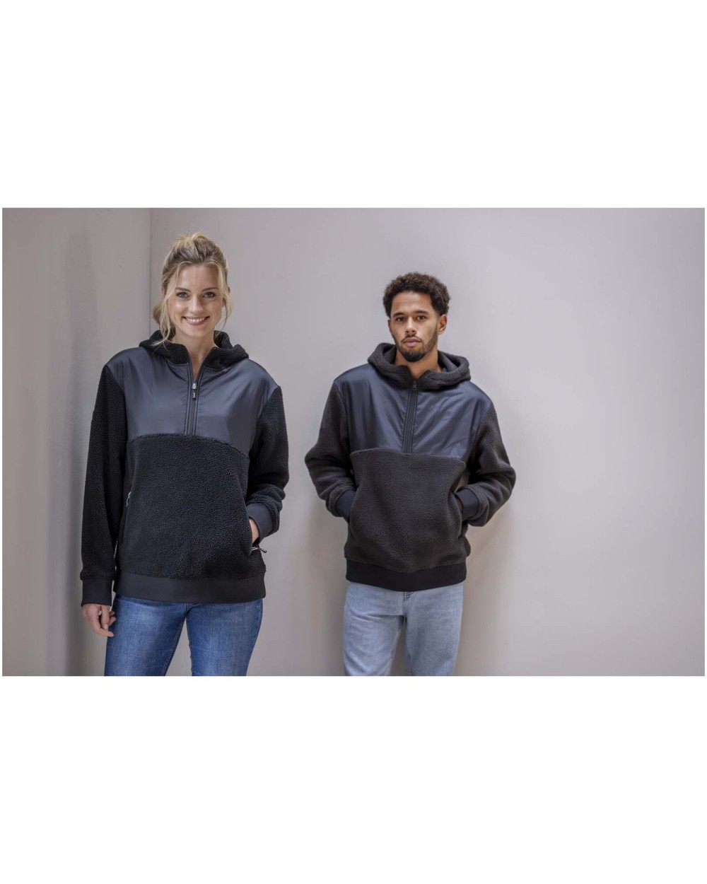 ELEVATE Evans Sherpa Fleecepullover Half-Zip Unisex Polar Fleeces personalisierbar