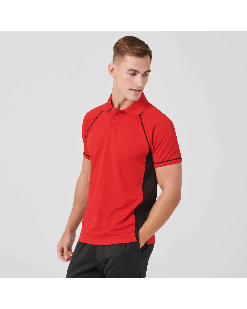Polos personnalisable FINDEN-HALES Panel Performance Polo