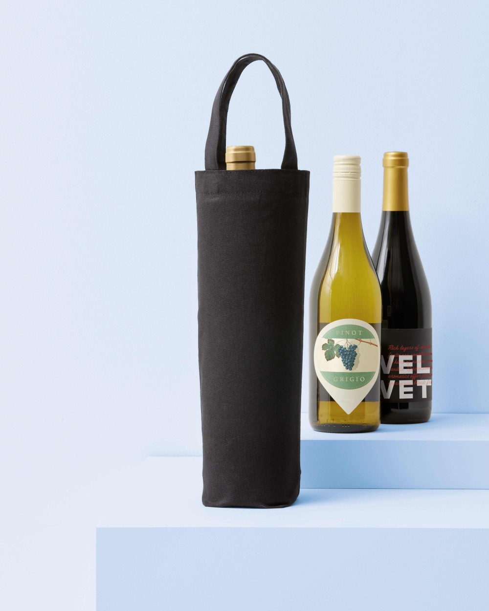 NUTSHELL Recycled premium canvas bottle bag Taschen personalisierbar
