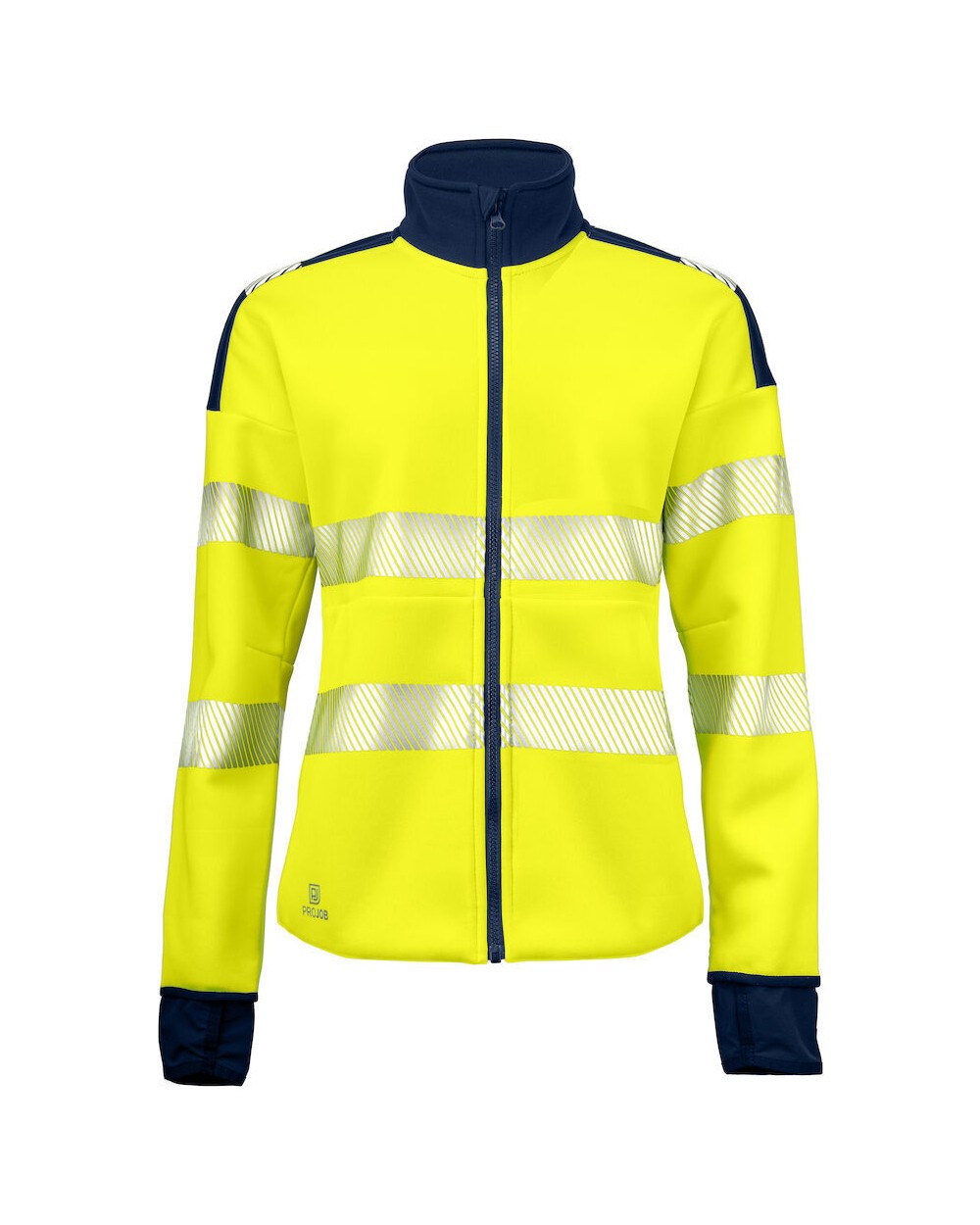 Sweat-shirts personnalisable PROJOB 6111 SWEATSHIRT FULL ZIP FEMME EN ISO 20471 3/2