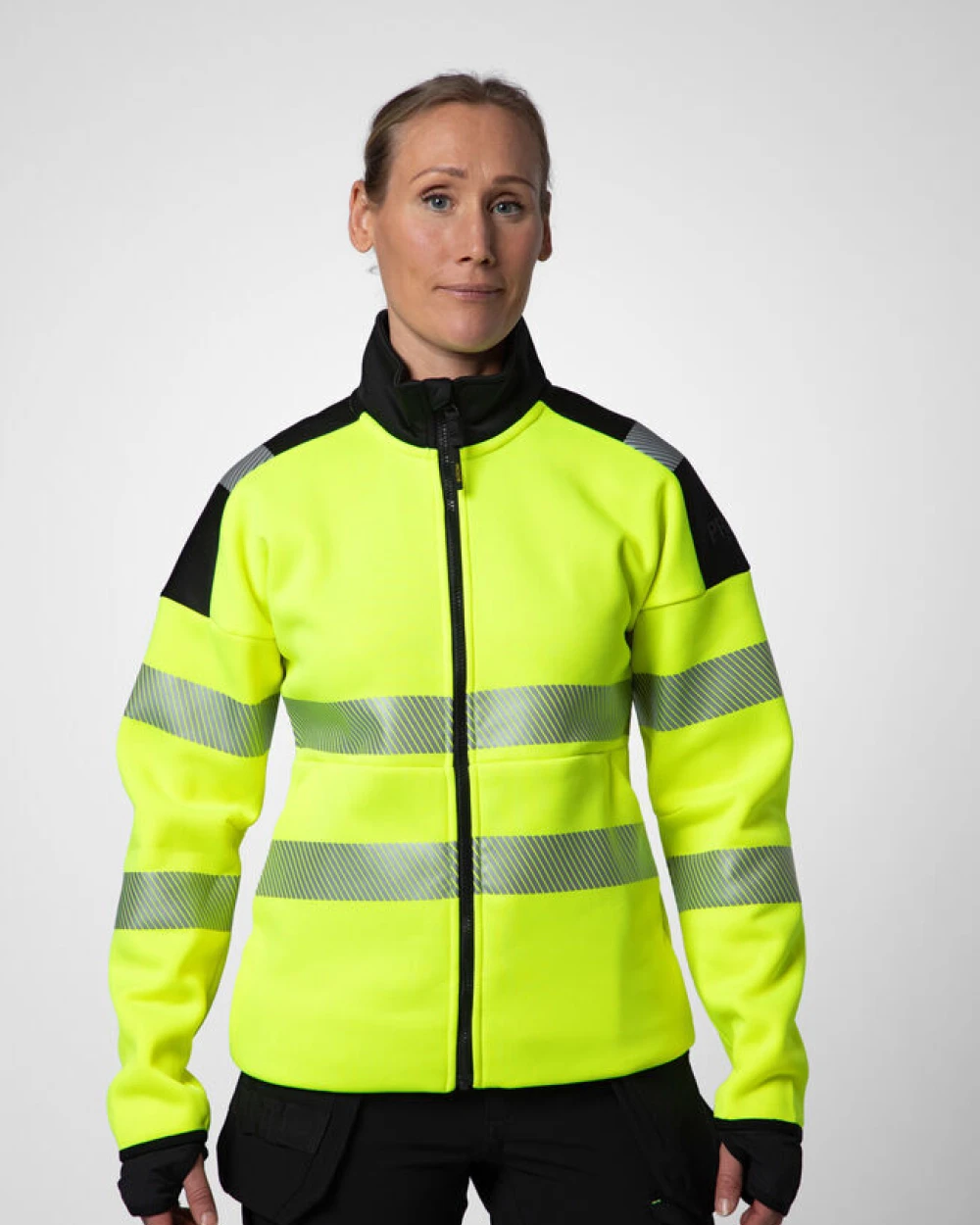 Sweat-shirts personnalisable PROJOB 6111 SWEATSHIRT FULL ZIP FEMME EN ISO 20471 3/2